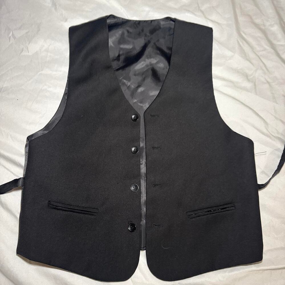 Classic black small tailored vest
